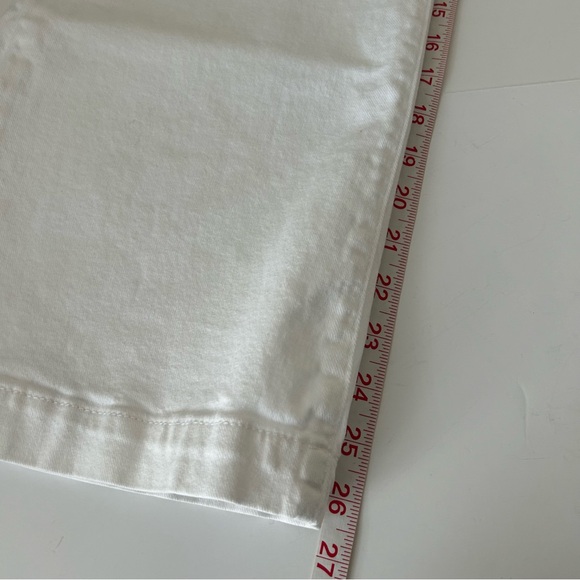 Paige White Leenah Ankle Button Fly Cotton Stretch High Rise Denim Jeans size 27 - Picture 13 of 14